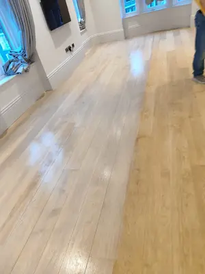 Floor sanding — before and after